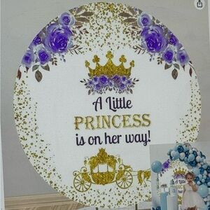 Gold and Purple Princess Party Backdrop